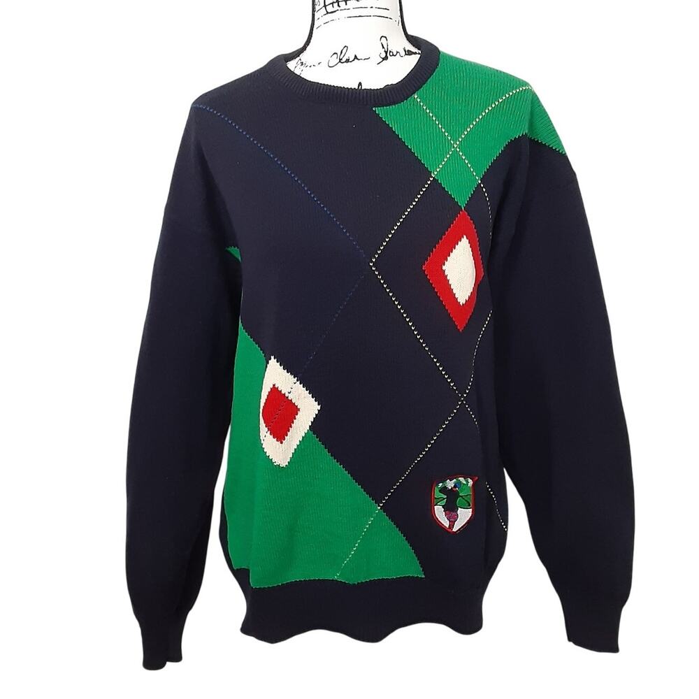 Pringle of Scotland Crewneck Sweater Womens L Vintage 80s